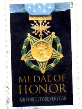 Framed Collectible United States Postage Stamp - Medal of Honor